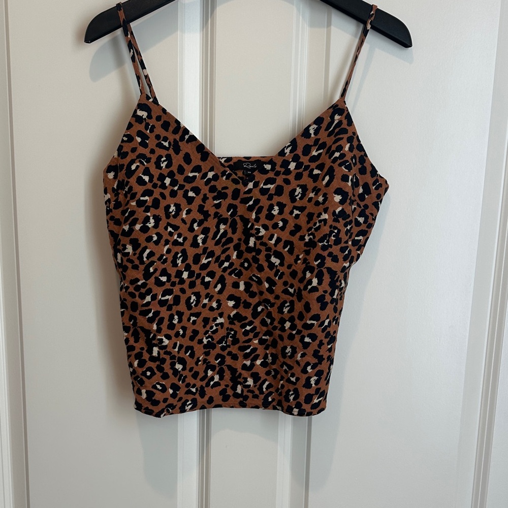 Rails Brown Leopard Print Spaghetti Strap Cami